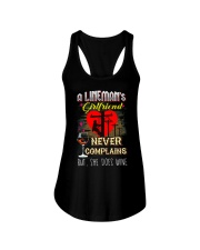 LINEMAN'S GIRLFRIEND LOVES WINE Ladies Flowy Tank thumbnail