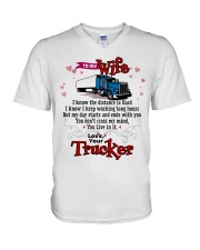 Trucker's Wife V-Neck T-Shirt tile