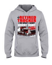 Retired Trucker Hooded Sweatshirt front