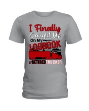 RETIRED TRUCKER Ladies T-Shirt tile