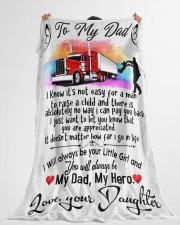 Gift For Trucker Large Fleece Blanket - 60" x 80" aos-coral-fleece-blanket-60x80-lifestyle-front-10