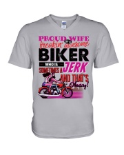 Biker's Wife - Black Friday Sale V-Neck T-Shirt tile