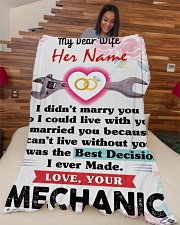 Mechanic's Wife Premium Large Fleece Blanket - 60" x 80" aos-coral-fleece-blanket-60x80-lifestyle-front-04