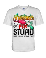 Bartender V-Neck T-Shirt tile
