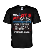 Pilot's Wife V-Neck T-Shirt tile