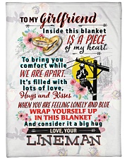 LINEMAN'S GIRLFRIEND- PREMIUM Large Fleece Blanket - 60" x 80" front