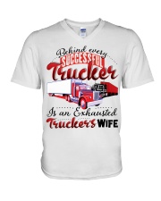 Trucker's Wife V-Neck T-Shirt tile