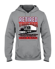 Retired Trucker Hooded Sweatshirt front