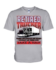 Retired Trucker V-Neck T-Shirt tile