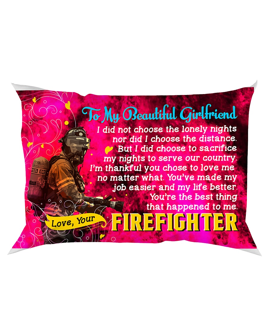 GIFT FOR A FIREFIGHTER'S GIRLFRIEND - PREMIUM Rectangular Pillowcase