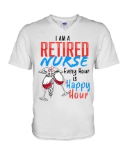 RETIRED NURSE V-Neck T-Shirt tile