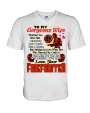 Firefighter's Wife V-Neck T-Shirt tile
