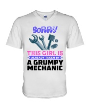 Mechanic's Wife V-Neck T-Shirt tile