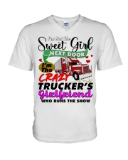Trucker's Girlfriend V-Neck T-Shirt tile