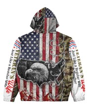 VETERAN'S WIFE Women's All Over Print Hoodie back