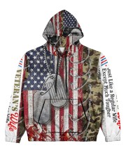 VETERAN'S WIFE Women's All Over Print Hoodie front