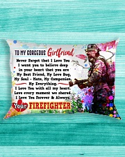 GIFT FOR A FIREFIGHTER'S GIRLFRIEND - PREMIUM Rectangular Pillowcase aos-pillow-rectangle-front-lifestyle-5