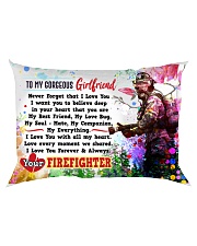 GIFT FOR A FIREFIGHTER'S GIRLFRIEND - PREMIUM Rectangular Pillowcase back