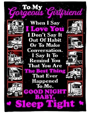 Trucker's Girlfriend Large Fleece Blanket - 60" x 80" front