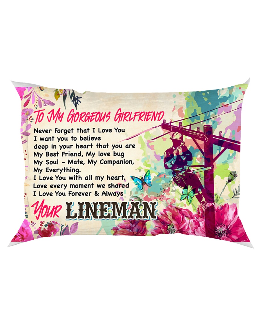 GIFT FOR A LINEMAN'S GIRLFRIEND - PREMIUM Rectangular Pillowcase