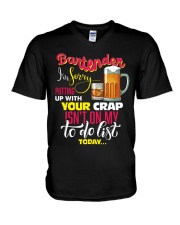 Bartender V-Neck T-Shirt tile