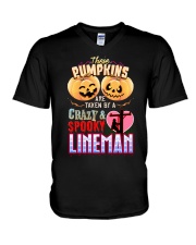 LINEMAN'S GIRL V-Neck T-Shirt thumbnail