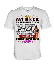 Firefighter's Wife V-Neck T-Shirt tile