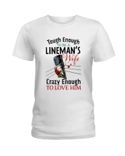 LINEMAN'S WIFE Ladies T-Shirt tile