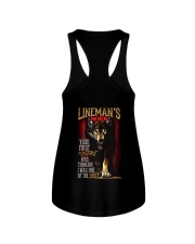 LINEMAN'S WIFE - I'M THE WOLF Ladies Flowy Tank tile
