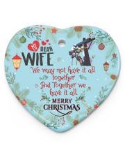Lineman's Wife - Heart ornament - single (porcelain) front