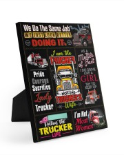 Lady Trucker 8x10 Easel-Back Gallery Wrapped Canvas front