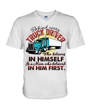 Trucker's Mom V-Neck T-Shirt tile