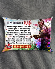 GIFT FOR A FIREFIGHTER'S WIFE - PREMIUM Rectangular Pillowcase aos-pillow-rectangle-front-lifestyle-1