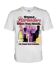Bartender V-Neck T-Shirt tile