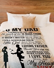 GIFT FOR DAD Premium Large Fleece Blanket - 60" x 80" aos-coral-fleece-blanket-60x80-lifestyle-front-02