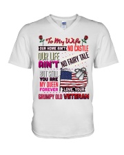 Veteran's Wife V-Neck T-Shirt tile