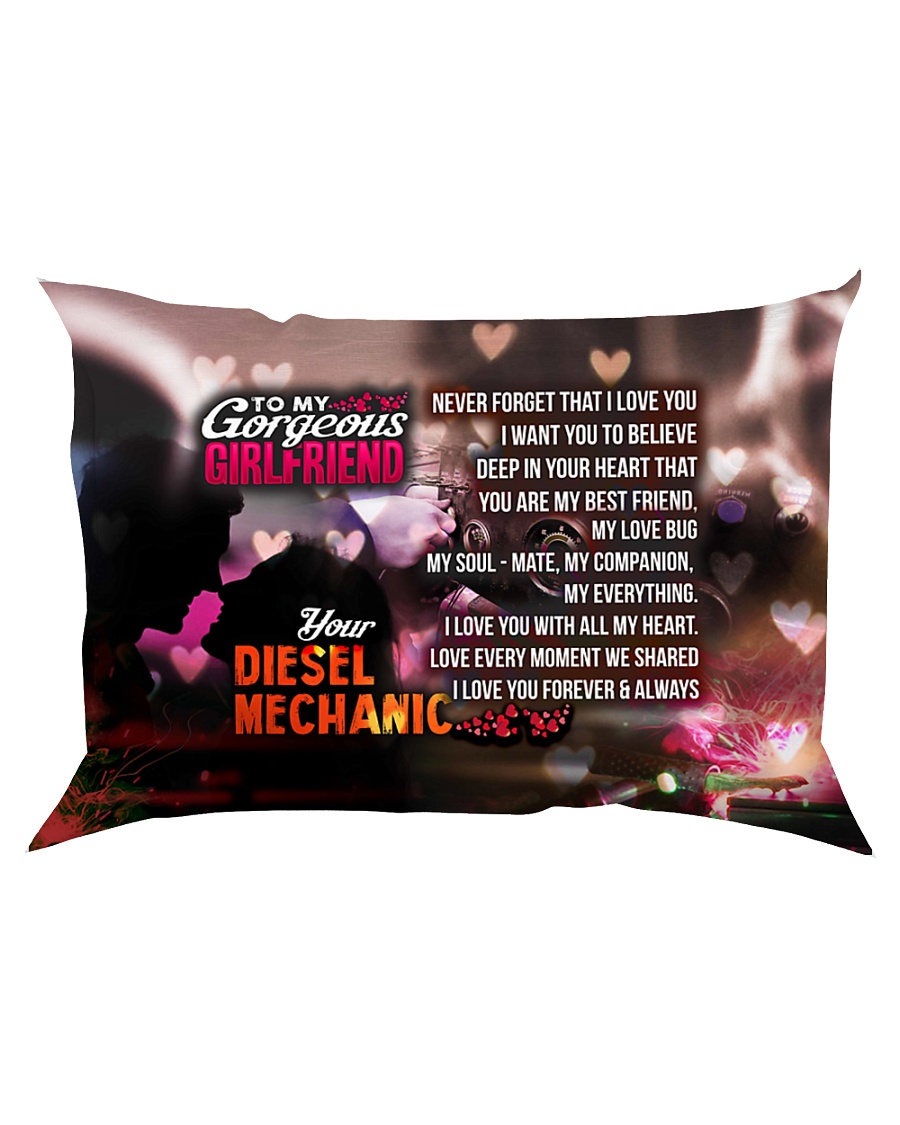 GIFT FOR A DIESEL MECHANIC'S GIRLFRIEND - PREMIUM Rectangular Pillowcase