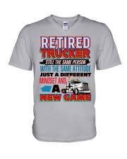Retired Trucker - V-Neck T-Shirt tile