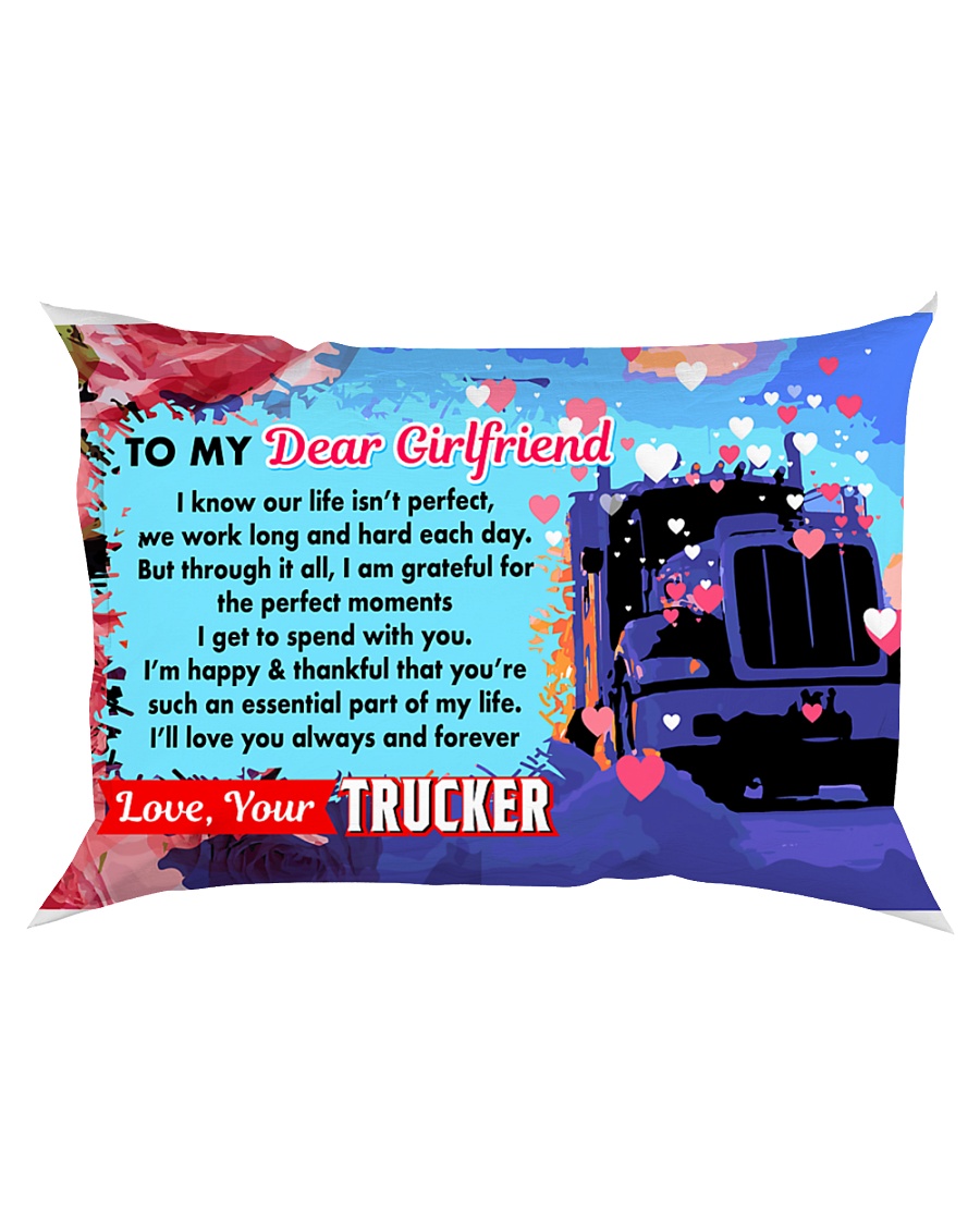 GIFT FOR A TRUCKER'S GIRLFRIEND - PREMIUM Rectangular Pillowcase