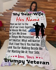 Veteran's Wife Large Fleece Blanket - 60" x 80" aos-coral-fleece-blanket-60x80-lifestyle-front-04