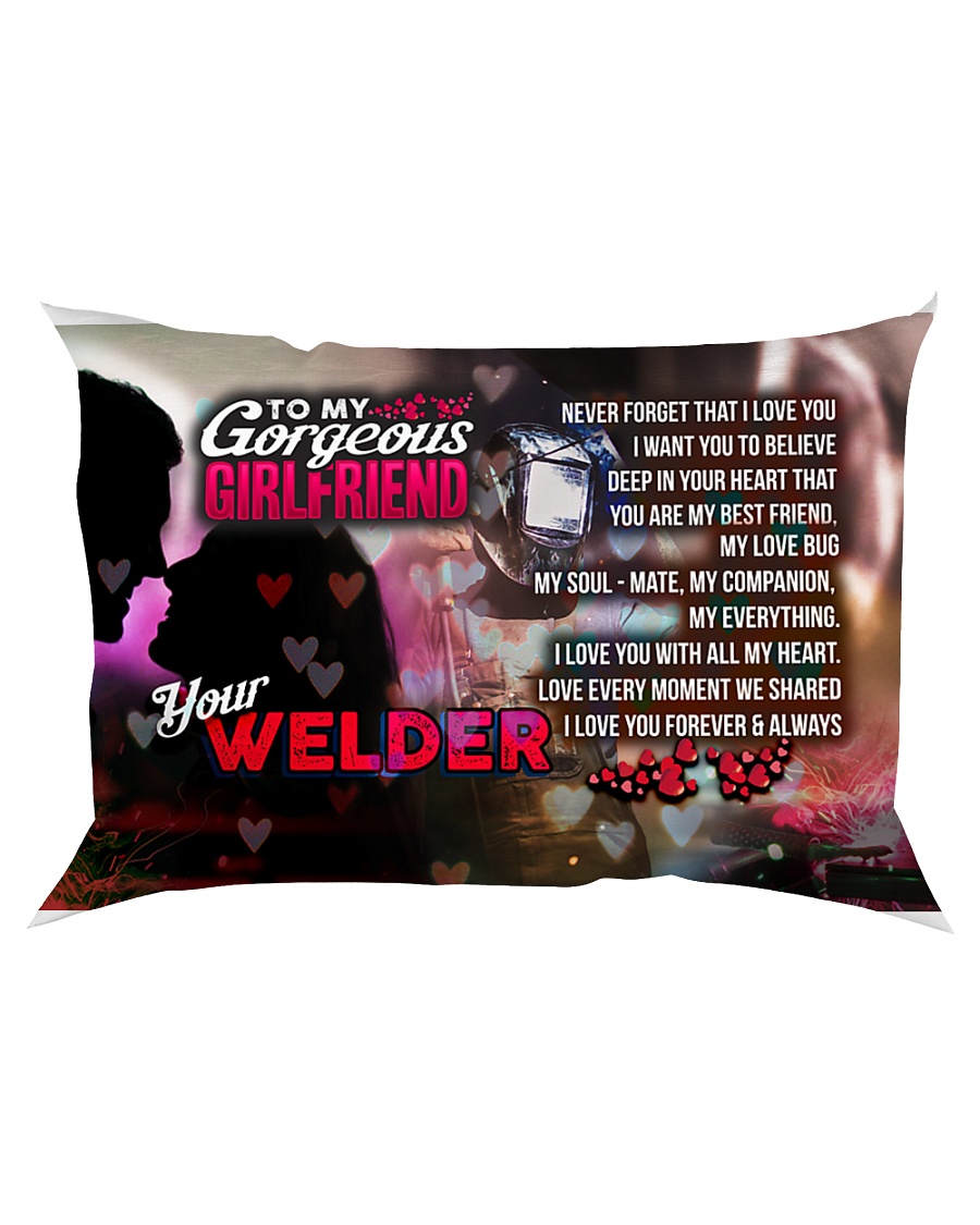 GIFT FOR A WELDER'S GIRLFRIEND - PREMIUM Rectangular Pillowcase