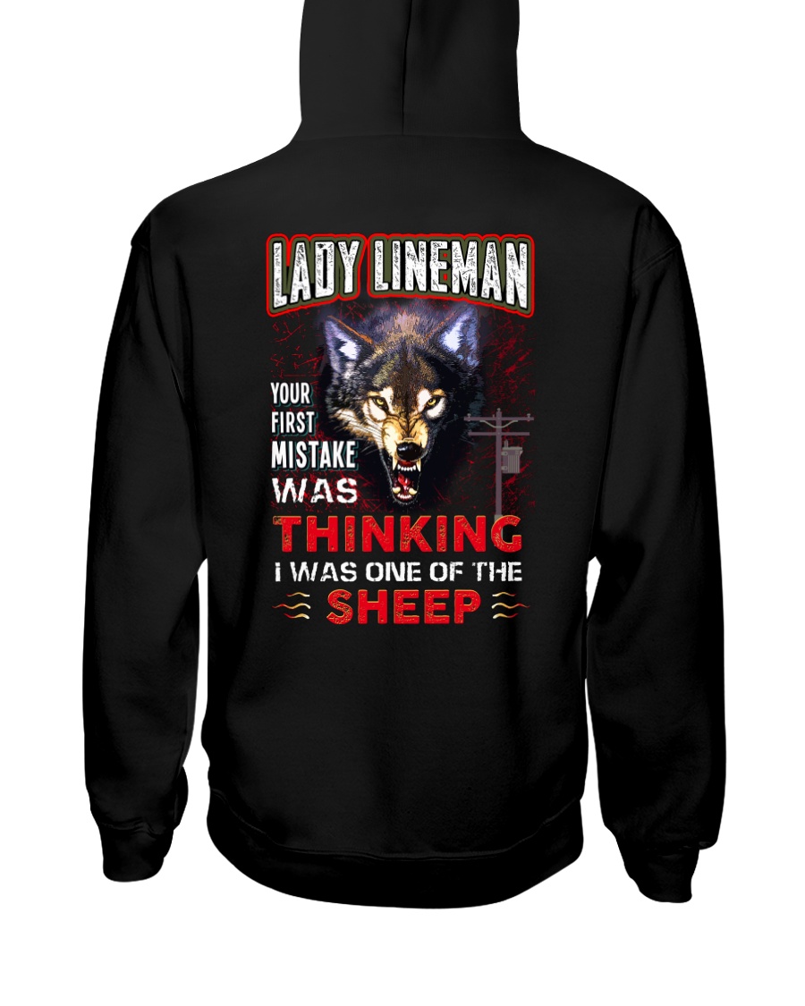 Lady Lineman - I'm the Wolf Hooded Sweatshirt