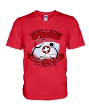 Nurse Mom V-Neck T-Shirt tile