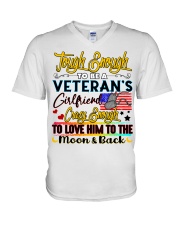 Veteran's Girlfriend V-Neck T-Shirt tile