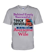 Trucker's Wife V-Neck T-Shirt tile