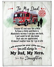 Firefighter Dad Premium Large Fleece Blanket - 60" x 80" front