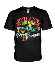 I AM A NORMAL DOG LOVING MOM V-Neck T-Shirt thumbnail