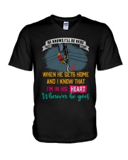 Lineman's Girl V-Neck T-Shirt tile