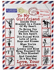 LINEMAN'S GIRLFRIEND- PREMIUM Large Fleece Blanket - 60" x 80" front