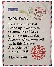 Firefighter's Wife Premium Large Fleece Blanket - 60" x 80" front
